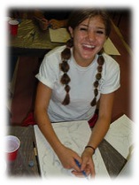 Danielle learning how to paint icons!